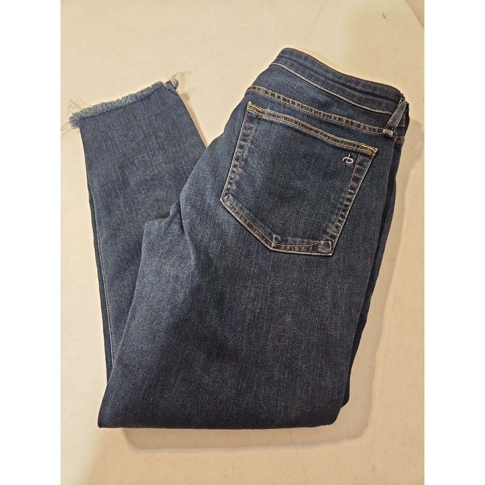 Rag And Bone Dre Low Rise Slim Boyfriend Cropped Jeans Size 29x26 Raw Hem (1744